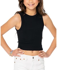 One Ribbed Crop Tank Top - Big Kid