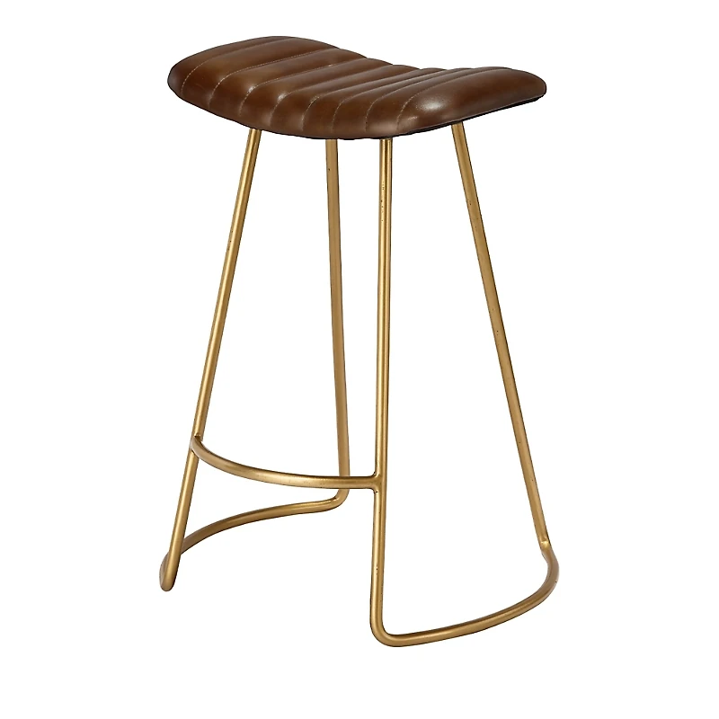 Jamie Young Theo Leather Counter Stool