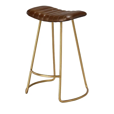 Jamie Young Theo Leather Counter Stool