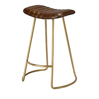 Jamie Young Theo Leather Counter Stool
