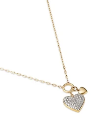 Diamond Heart Pendant Necklace in 14K Yellow Gold
