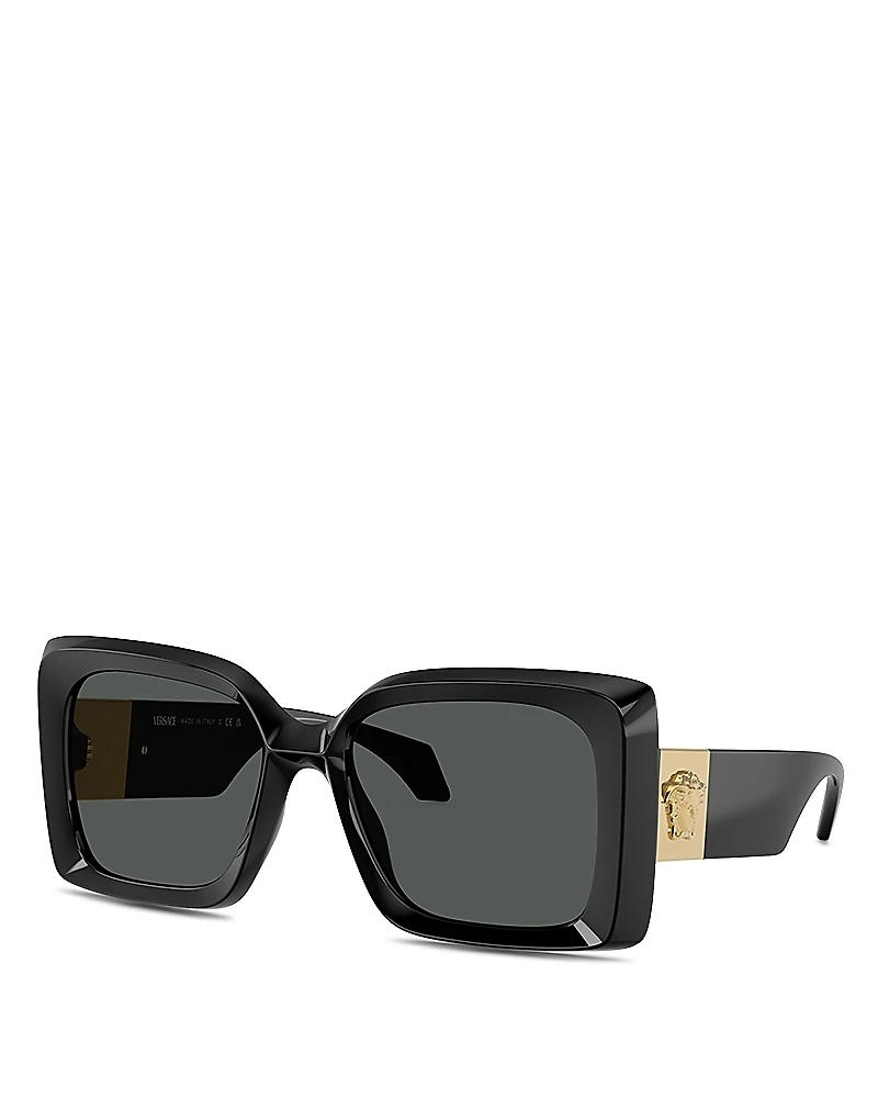 Versace Medusa Plaque Square Sunglasses, 54mm