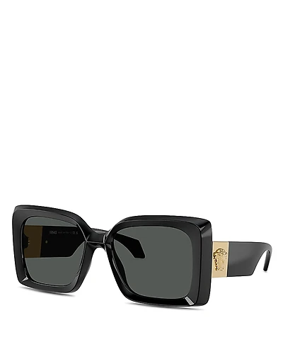 Versace Medusa Plaque Square Sunglasses, 54mm