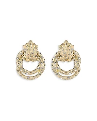 Only Royalty Pavé Doorknocker Drop Earrings