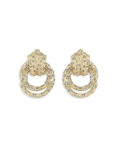Ettika Only Royalty Pave Doorknocker Drop Earrings
