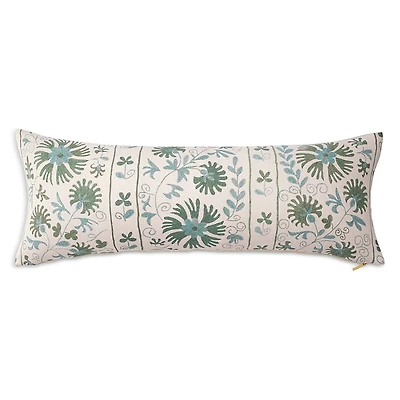 St. Frank Sage Ribbon Suzani Decorative Pillow, 15L x 40W