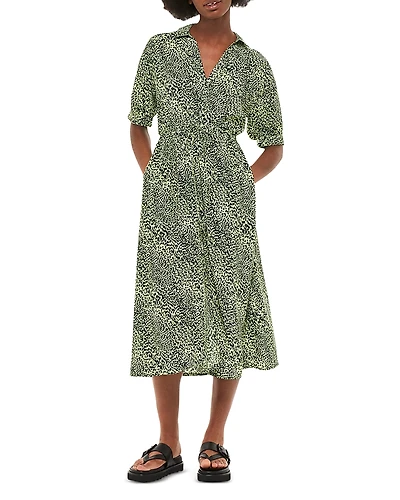 Whistles Diagonal Leopard Print Dress