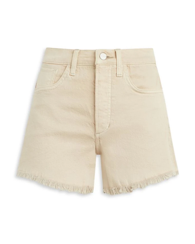 The Alex High Rise Denim Shorts Safari