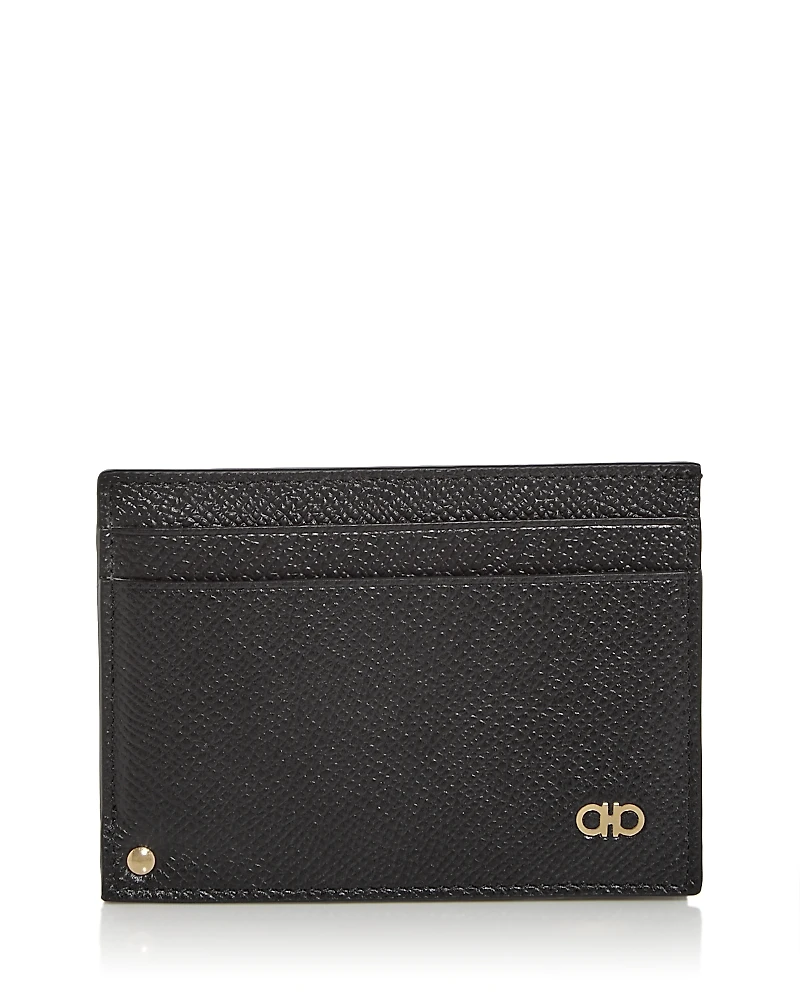 Ferragamo Gancini Revival Leather Id Window Card Case