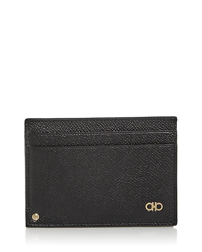 Ferragamo Gancini Revival Leather Id Window Card Case