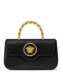 Versace La Medusa Small Satin Top Handle Bag