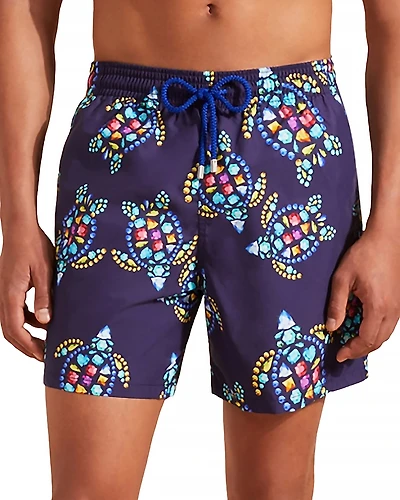 Vilebrequin Moorea Vendome Turtles Print 6 Swim Trunks