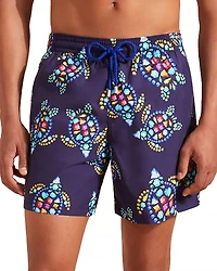 Vilebrequin Moorea Vendome Turtles Print 6 Swim Trunks