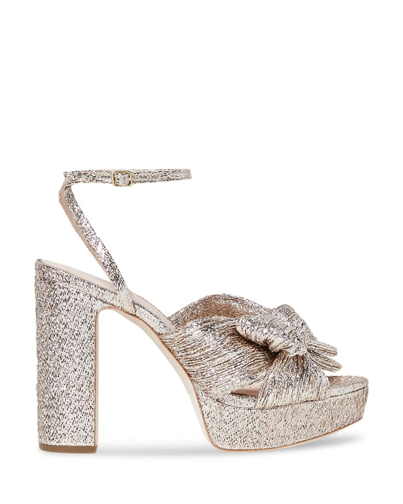 Women's Strappy Bow Platform Sandals