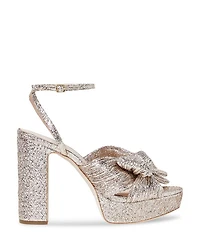 Women's Strappy Bow Platform Sandals