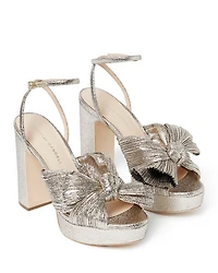 Women's Strappy Bow Platform Sandals