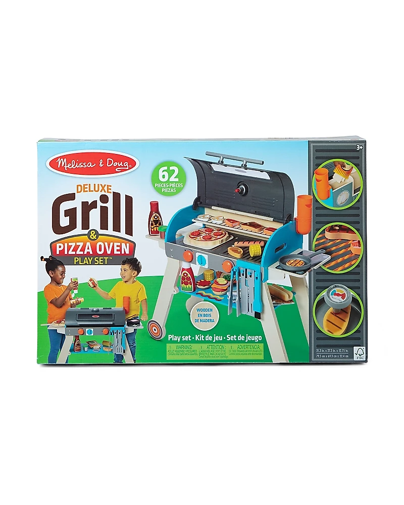 Melissa & Doug Deluxe Grill & Pizza Oven Play Set - Ages 3-6