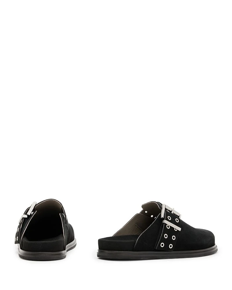 Women's Juno Buckled Grommet Mule Clogs