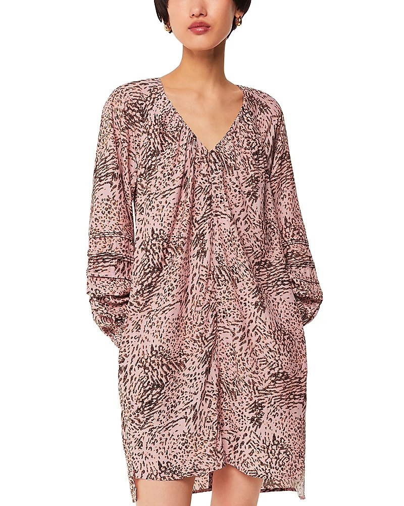 Whistles Animal Swirl Cocoon Dress