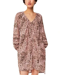 Whistles Animal Swirl Cocoon Dress