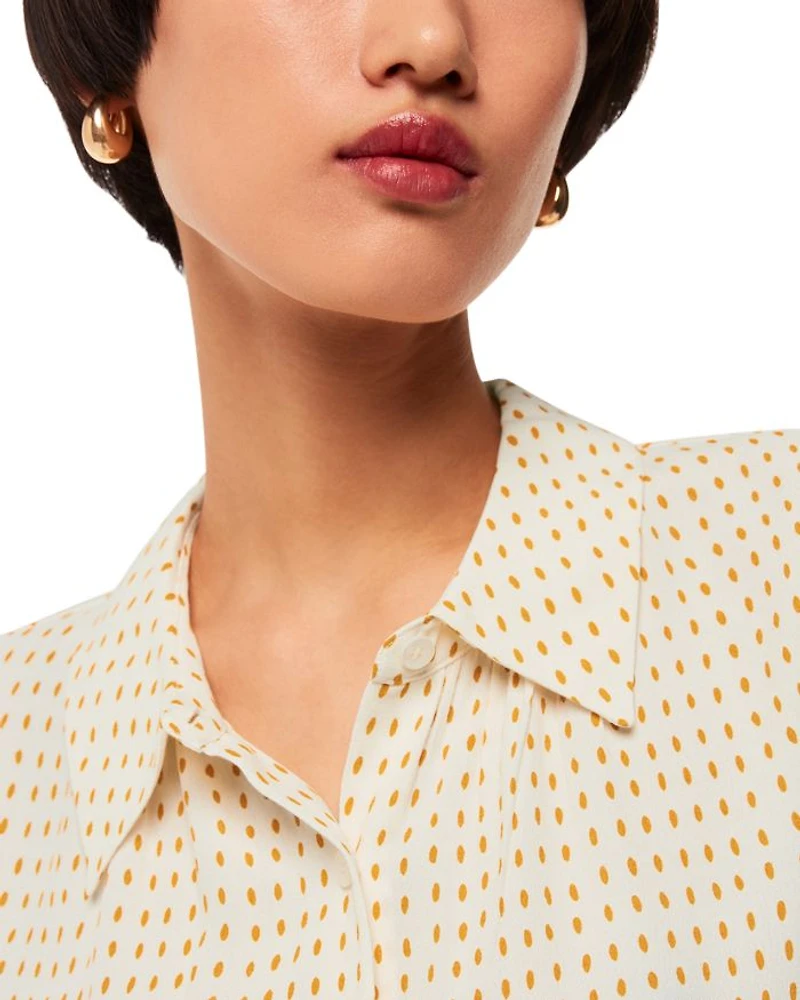 Oval Spot Tie Sleeve Shirt