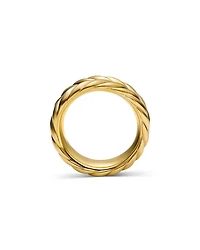 Men's 18K Yellow Gold Chevron Double Row Band