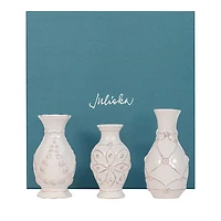 Jardins Du Monde Whitewash Mini Vases, Set of 3