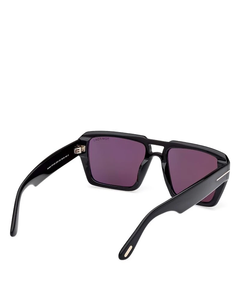 Flat Top Square Sunglasses, 56mm