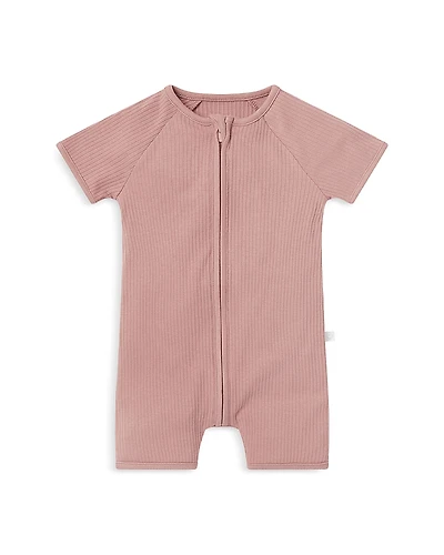 Mori Unisex Short Sleeve Zip Romper - Baby