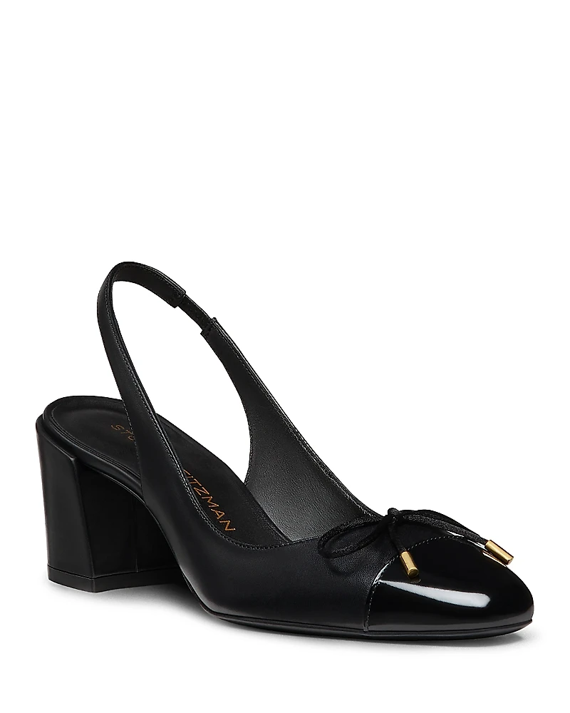 Stuart Weitzman Women's Sleek Bow 50 Slingback Pumps