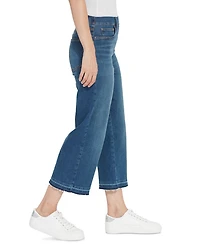 Frances High Rise Cropped Wide Leg Jeans Authentic Midwash