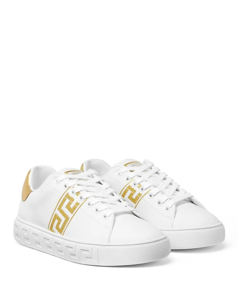 Women's Embroidered Lace Up Sneakers