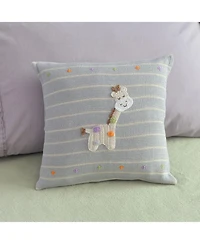 Knit Cotton 12" Spotted Giraffe Pillow