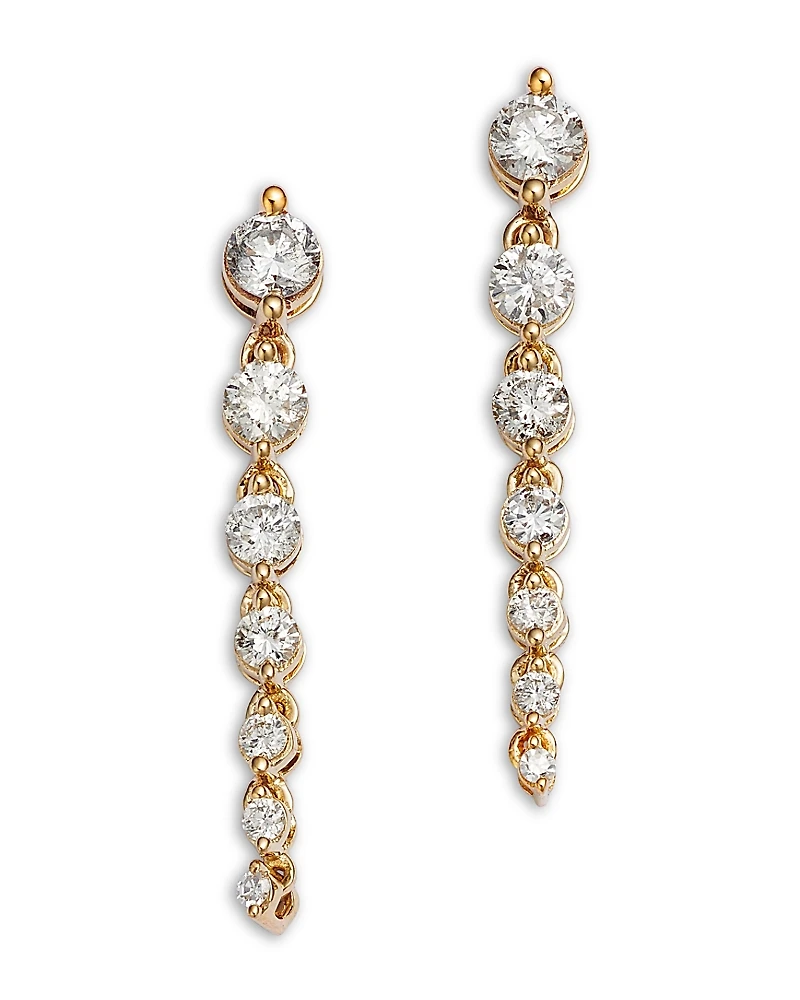 Bloomingdale's Fine Collection Diamond Graduated Linear Drop Earrings