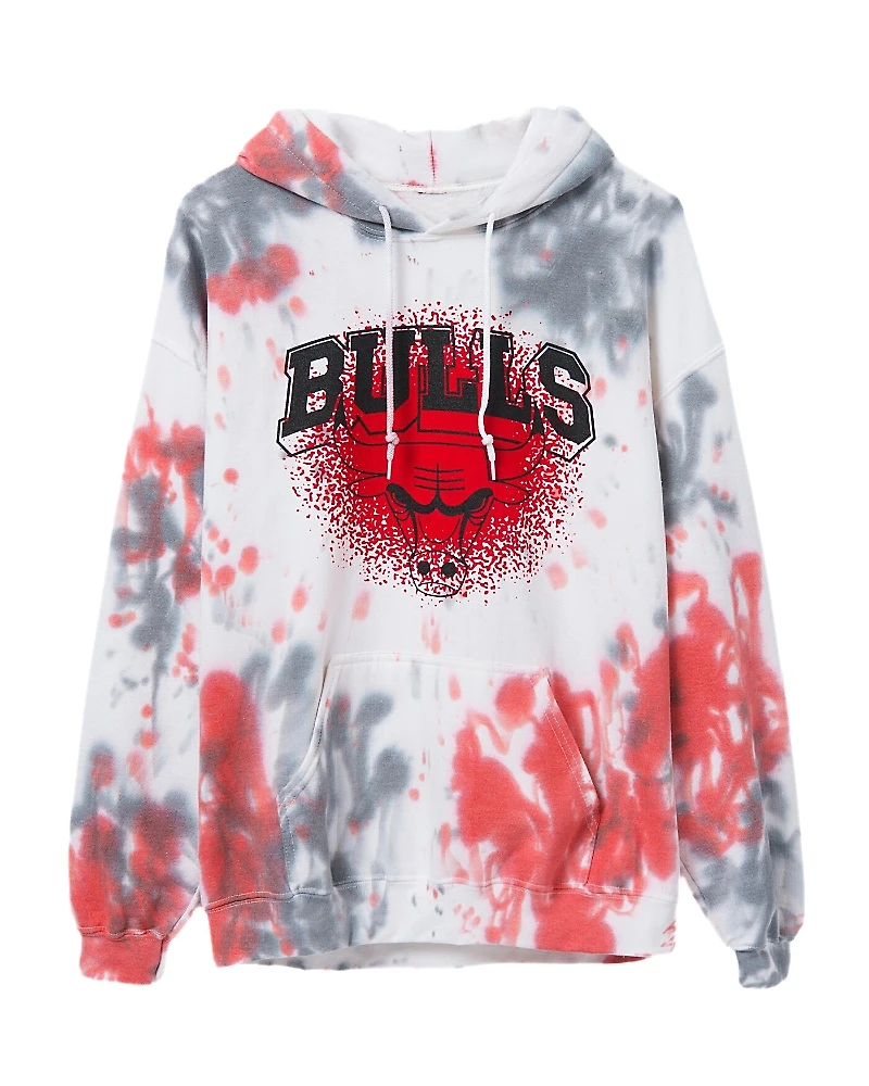 Junk Food Clothing Unisex Nba Chicago Bulls Tie Dye Hoodie