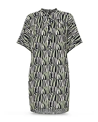 Checkerboard Tiger Print Dress