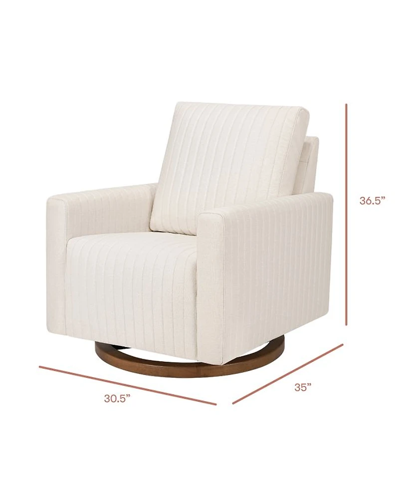 Poe Water Repellent & Stain Resistant Channeled Swivel Glider