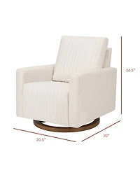 Poe Water Repellent & Stain Resistant Channeled Swivel Glider