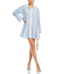 Contrast Trim Shirt Dress - Exclusive