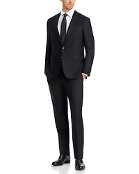 Canali Capri Black Textured Solid Slim Fit Suit