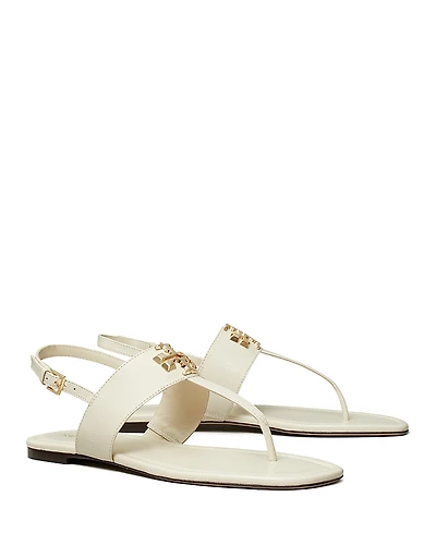 Tory Burch Women's Eleanor Thong Toe Logo Sandals