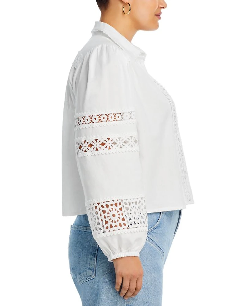 Lace Button Up Shirt - Exclusive