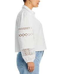 Lace Button Up Shirt - Exclusive