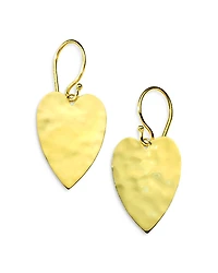 Ippolita 18K Yellow Gold 18K Classico Crinkle Medium Heart Drop Earrings