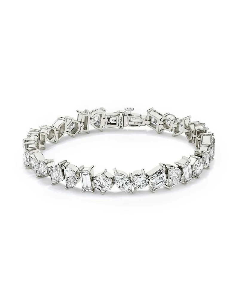 Illuminate Bracelet in 14K White Gold, 19.0ctw Mixed Shaped Lab Grown Diamonds, 7"