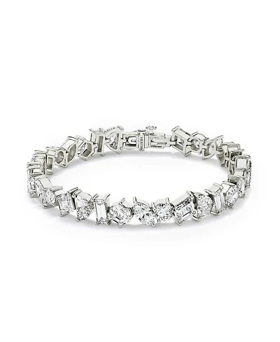 Illuminate Bracelet in 14K White Gold, 19.0ctw Mixed Shaped Lab Grown Diamonds, 7"
