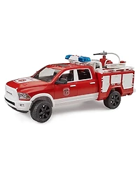 Bruder Unisex Ram Fire Service Truck with Light and Sound Module Storage compartments with doors on both sides, rotating water - Ages 11+