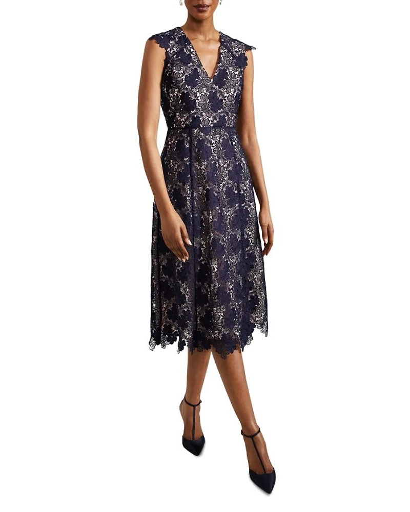Hannah Lace Midi Dress