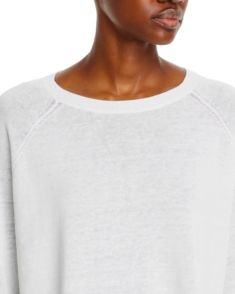 Raglan Sleeve Crewneck Pullover
