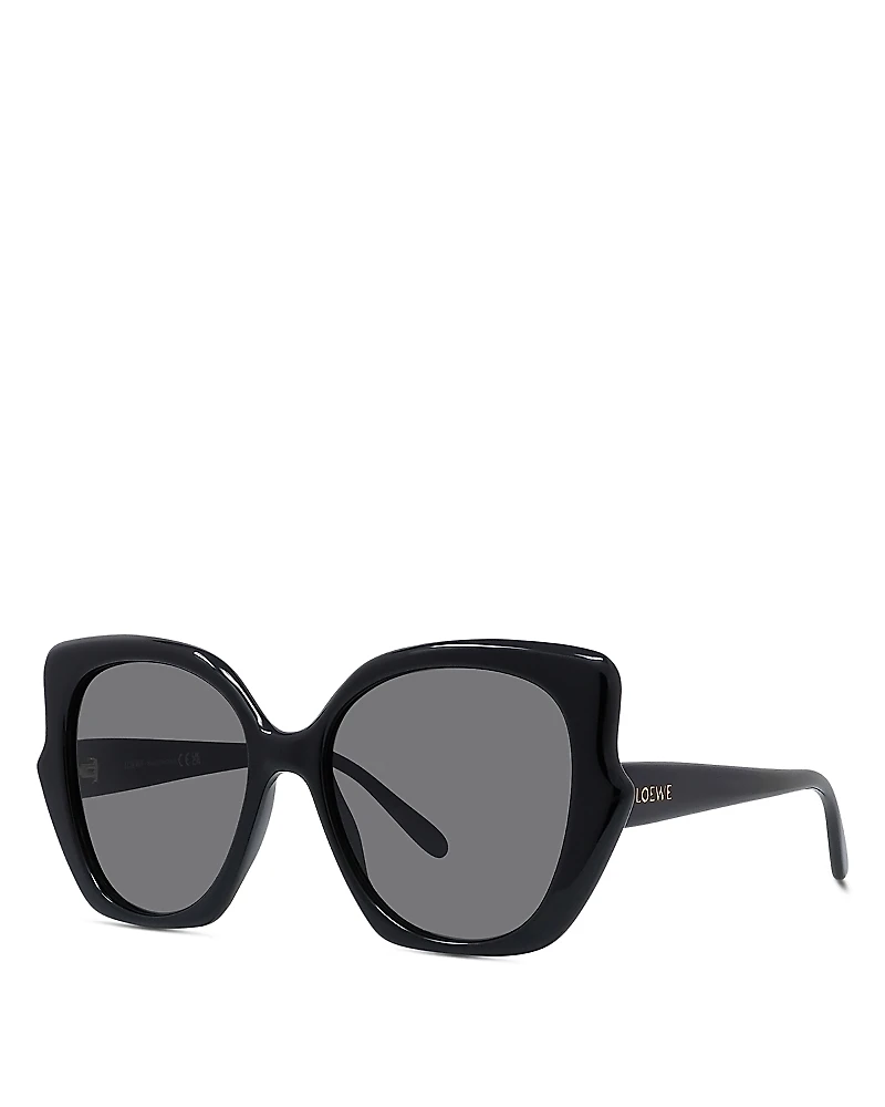 Loewe Thin Geometric Sunglasses, 54mm